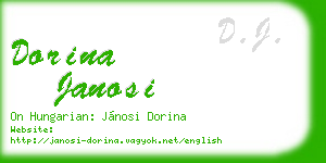 dorina janosi business card